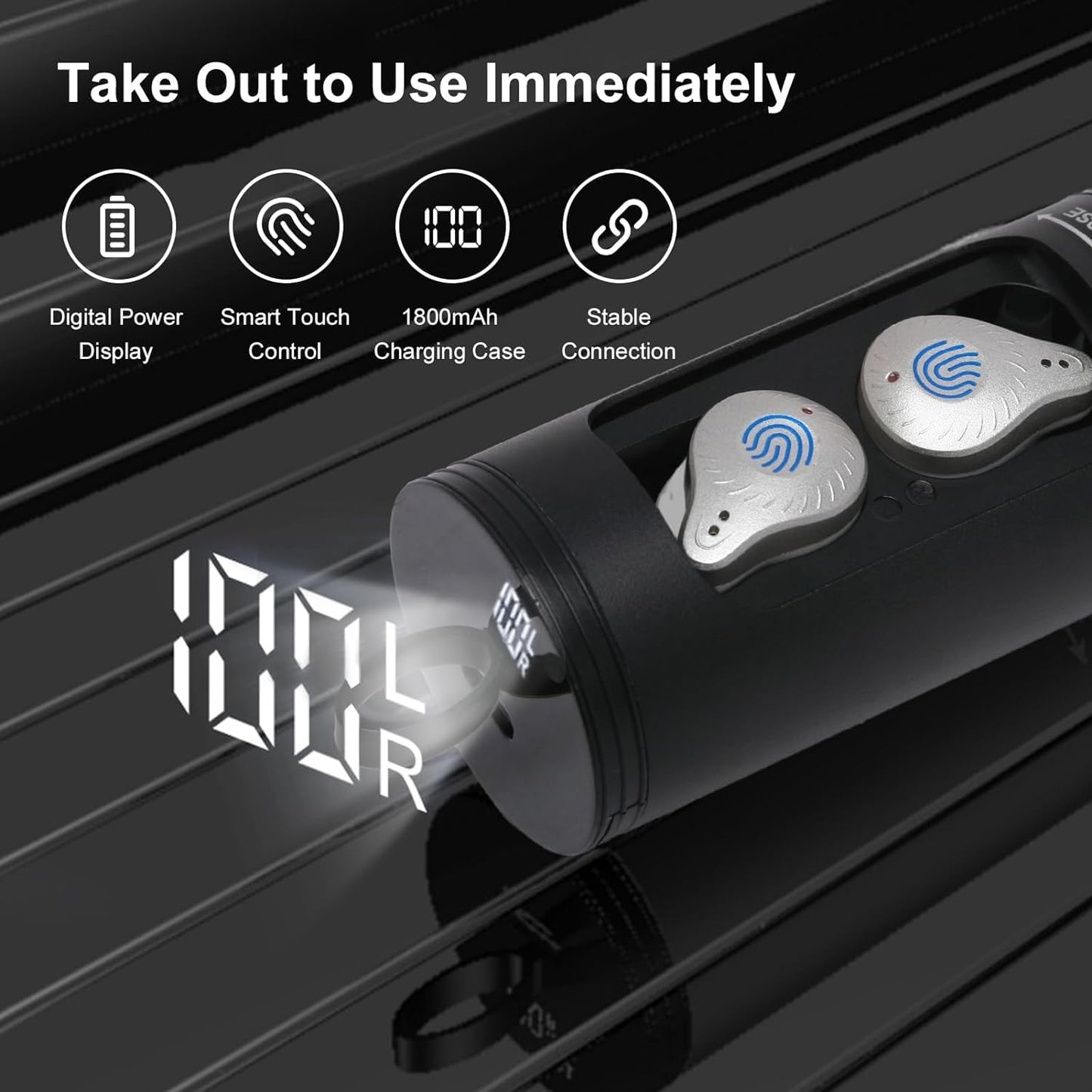 Écouteurs Bluetooth Cylindrique