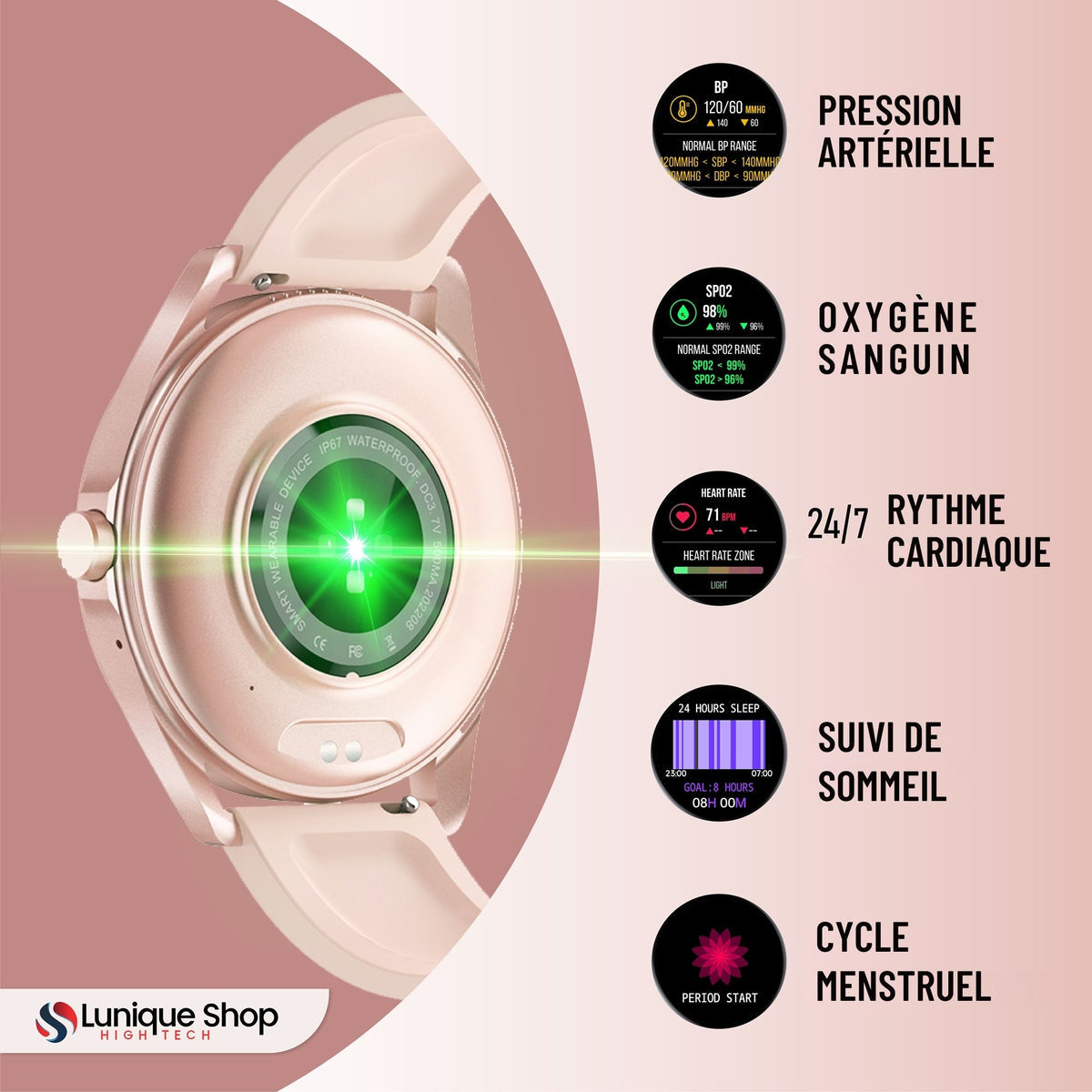 Montre Connectée 2-en-1 – Écouteurs Intégrés