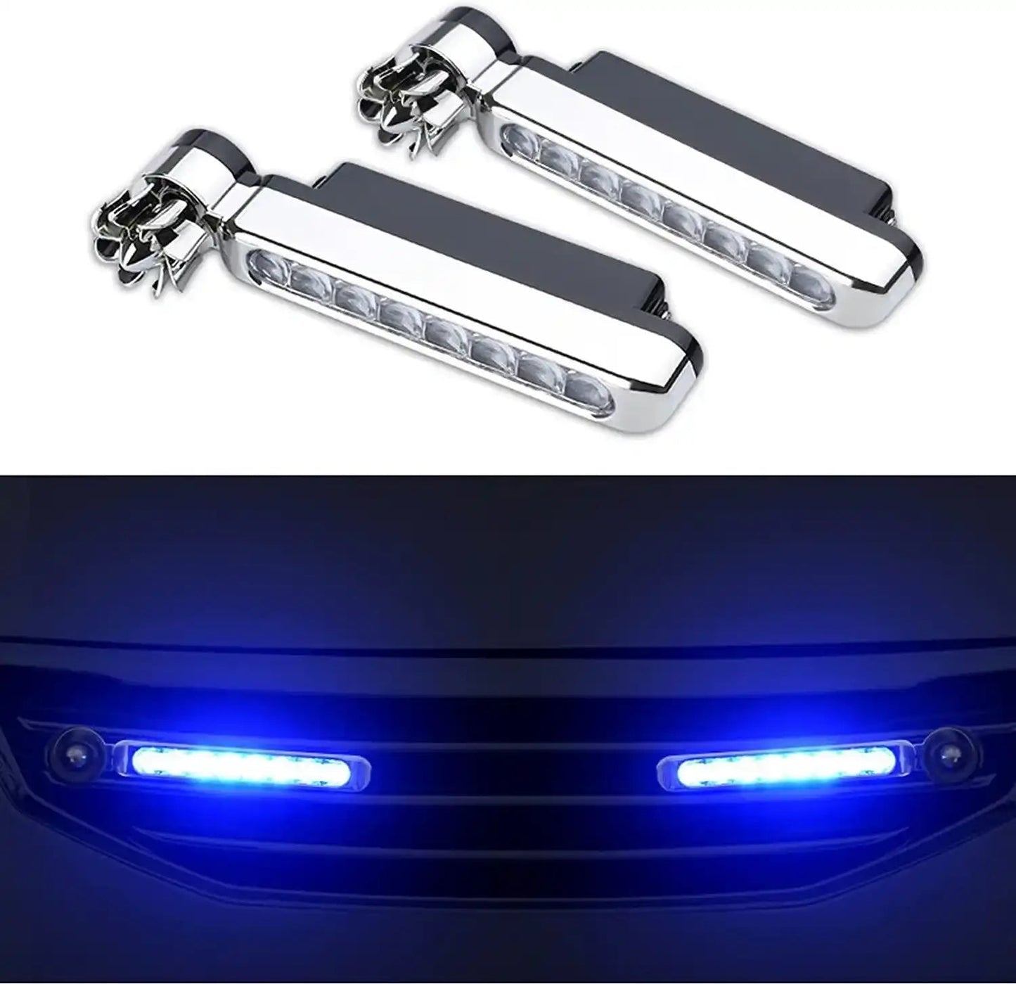 Lampe LED Éolienne + Feux de Jour pour Voiture (2-en-1)