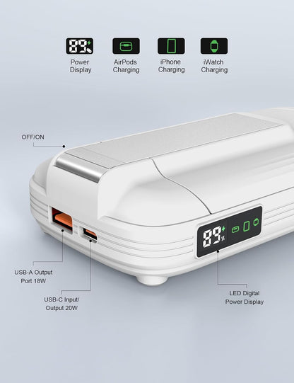 Chargeur Sans Fil 5-en-1 avec Batterie Externe 10000 mAh