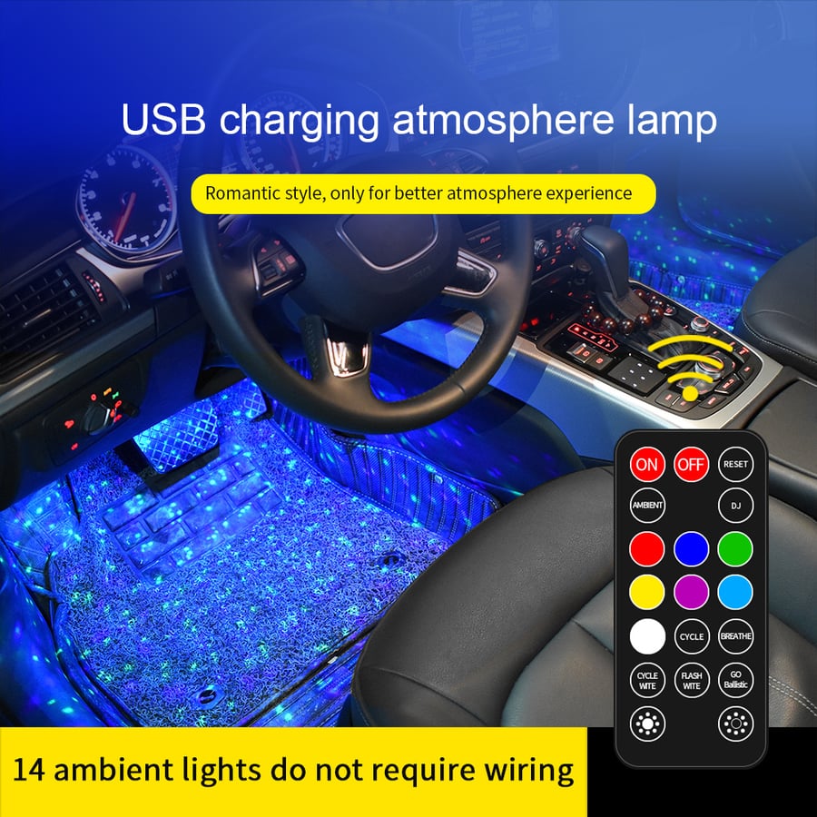 lumières LED d’ambiance de voiture