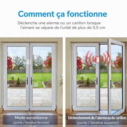 Alarme Magnétique Sans Fil pour Porte & Fenêtre