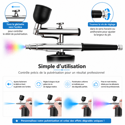 Aérographe Sans Fil Portable – Kit Rechargeable Haute Précision GN