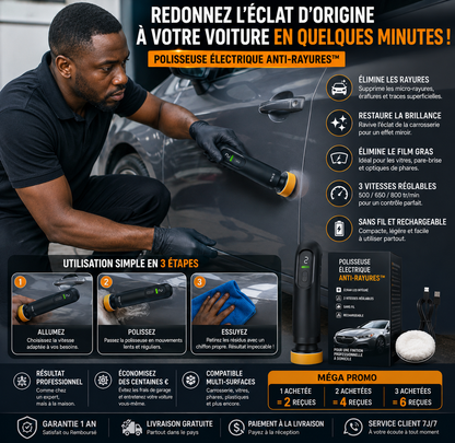 🚗 POLISSEUSE ÉLECTRIQUE ANTI-RAYURES™