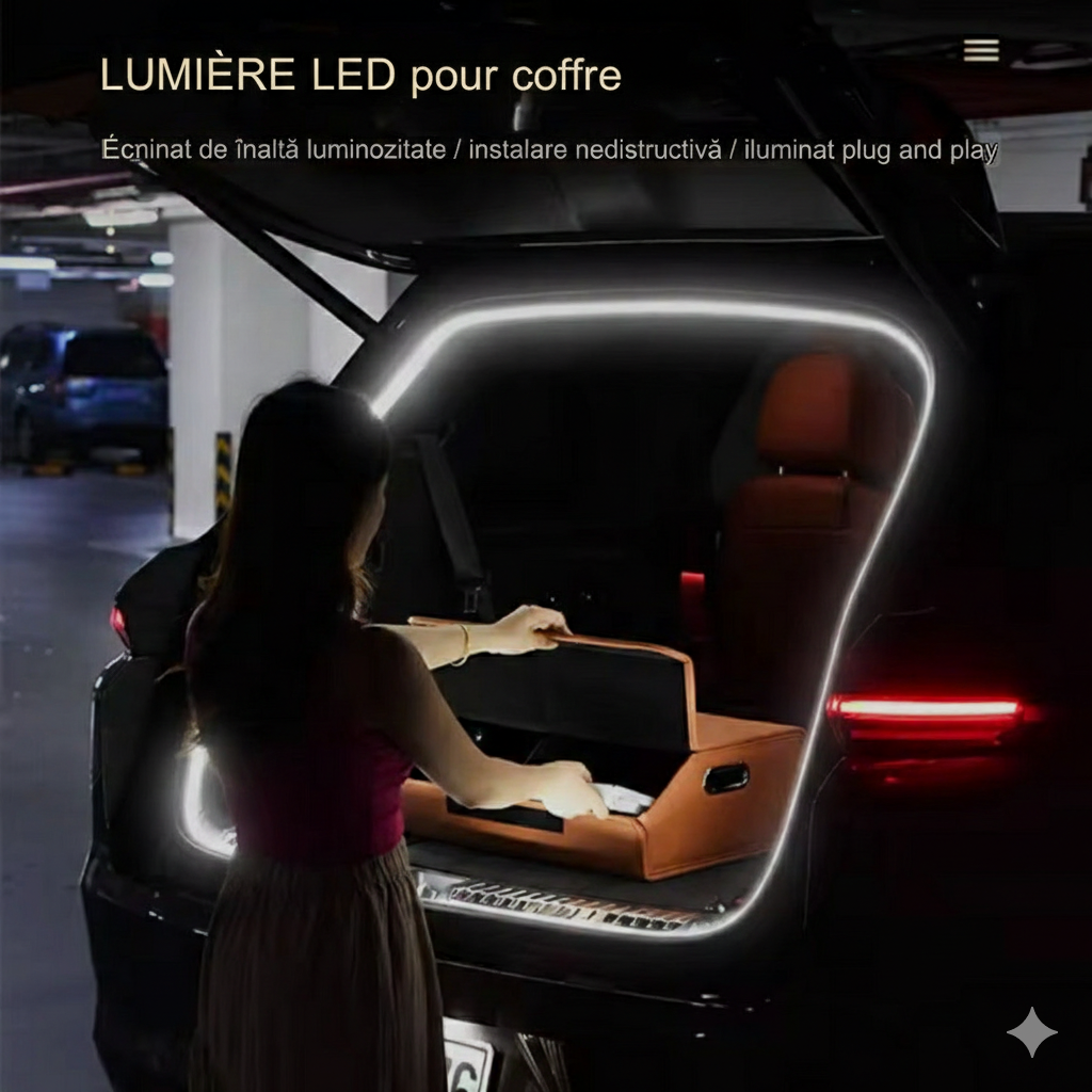 Coffre de voiture led lumière