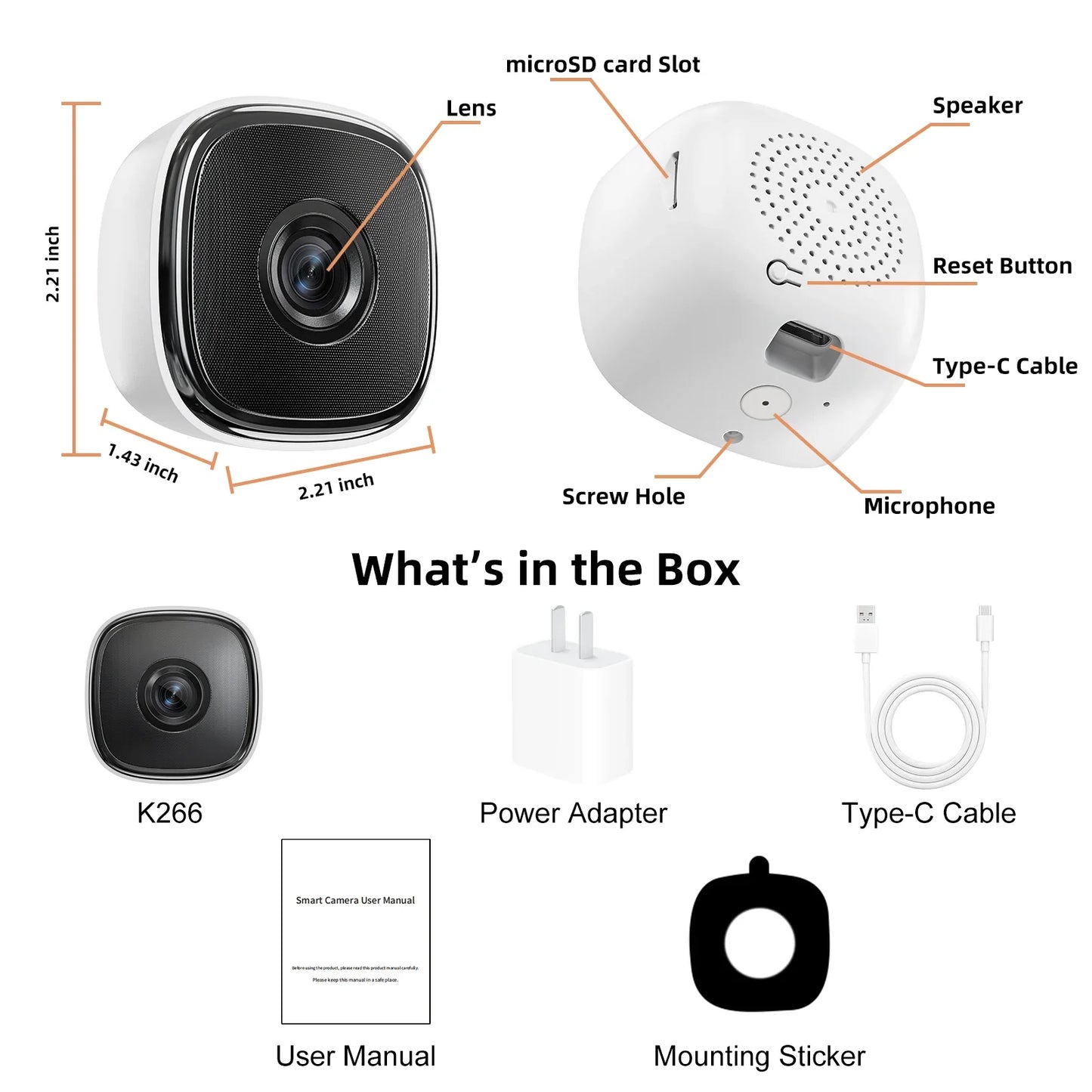 Caméra Wi-Fi HD Intelligente Sans Fil