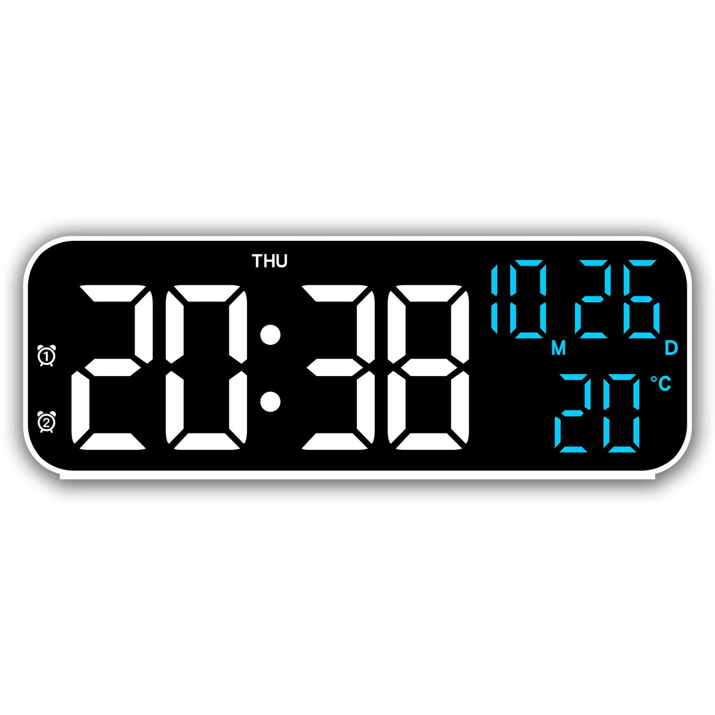 Réveil LED en Bois Design Moderne avec Affichage Intelligent