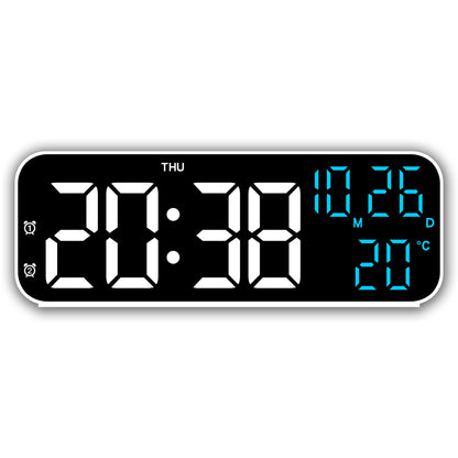 Réveil LED en Bois Design Moderne avec Affichage Intelligent