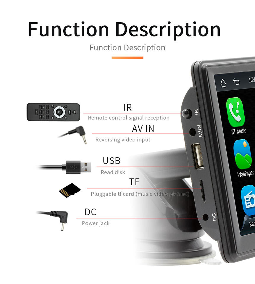 Écran Carplay 7 pouces écran tactile Ips autoradio intelligent