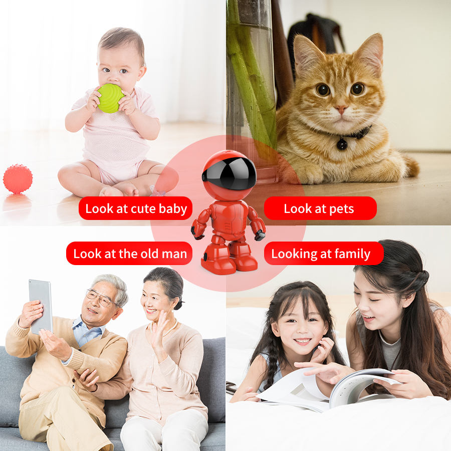 Caméra Robot IP Wifi 1080P 2MP Surveillance Intelligente