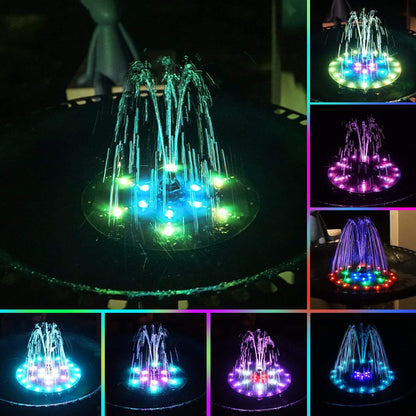 Fontaine Solaire Flottante Colorée pour Jardin et Bassin