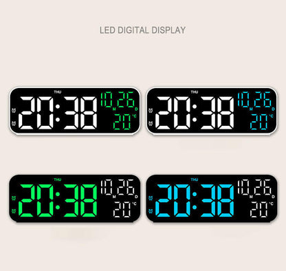 Réveil LED en Bois Design Moderne avec Affichage Intelligent