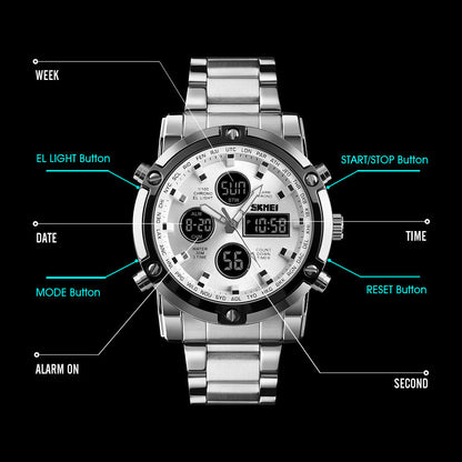 Montre homme SKMEI 1389 analogique &amp; digitale – style sport et business