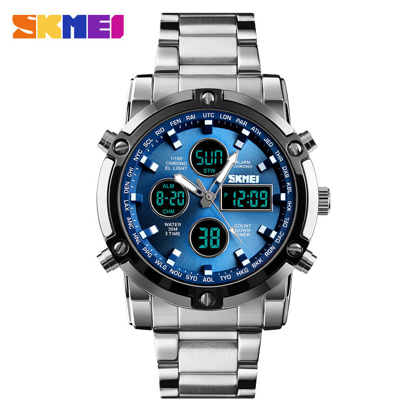 Montre homme SKMEI 1389 analogique &amp; digitale – style sport et business