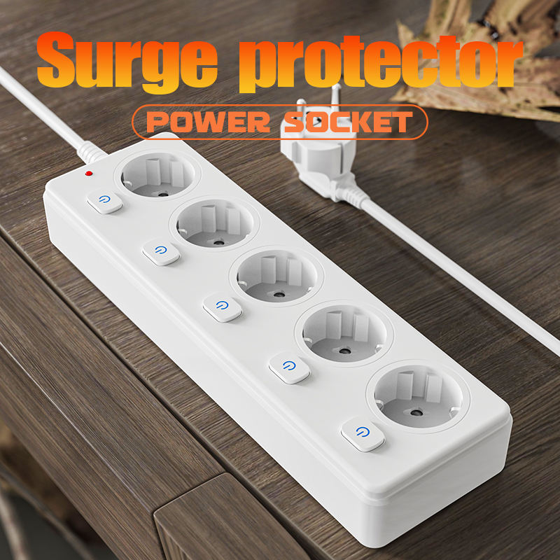 Multiprise électrique EU avec plusieurs prises et interrupteur