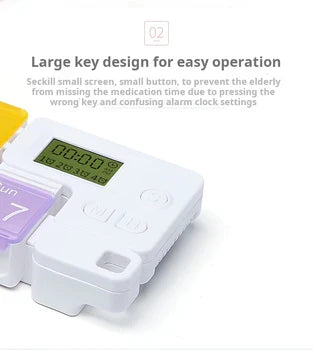 Pill Box Portable 7 Jours – Avec Alarme