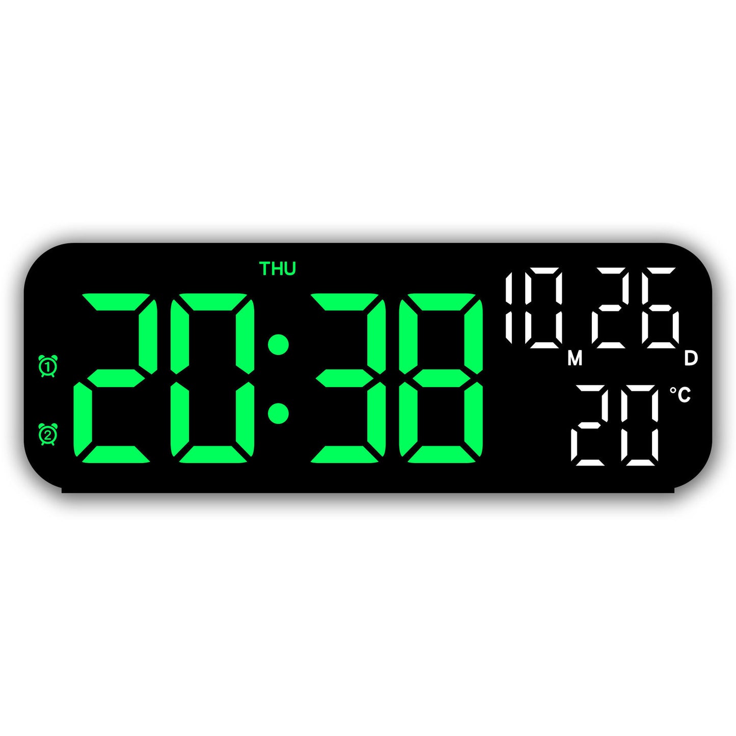 Réveil LED en Bois Design Moderne avec Affichage Intelligent