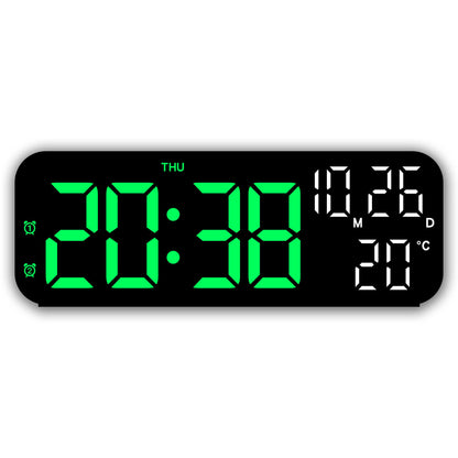 Réveil LED en Bois Design Moderne avec Affichage Intelligent
