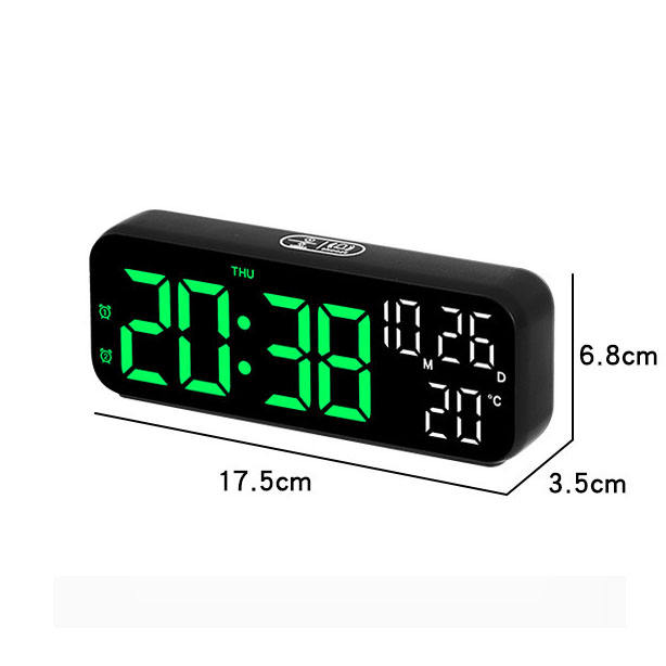 Réveil LED en Bois Design Moderne avec Affichage Intelligent
