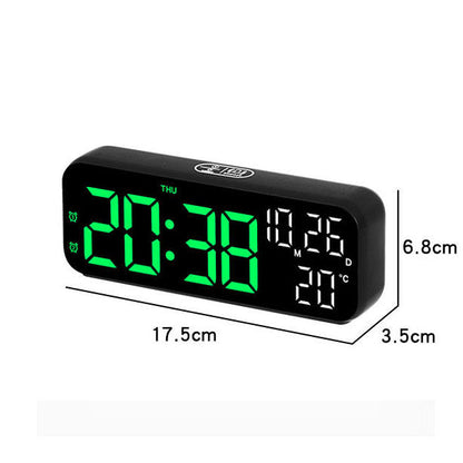 Réveil LED en Bois Design Moderne avec Affichage Intelligent