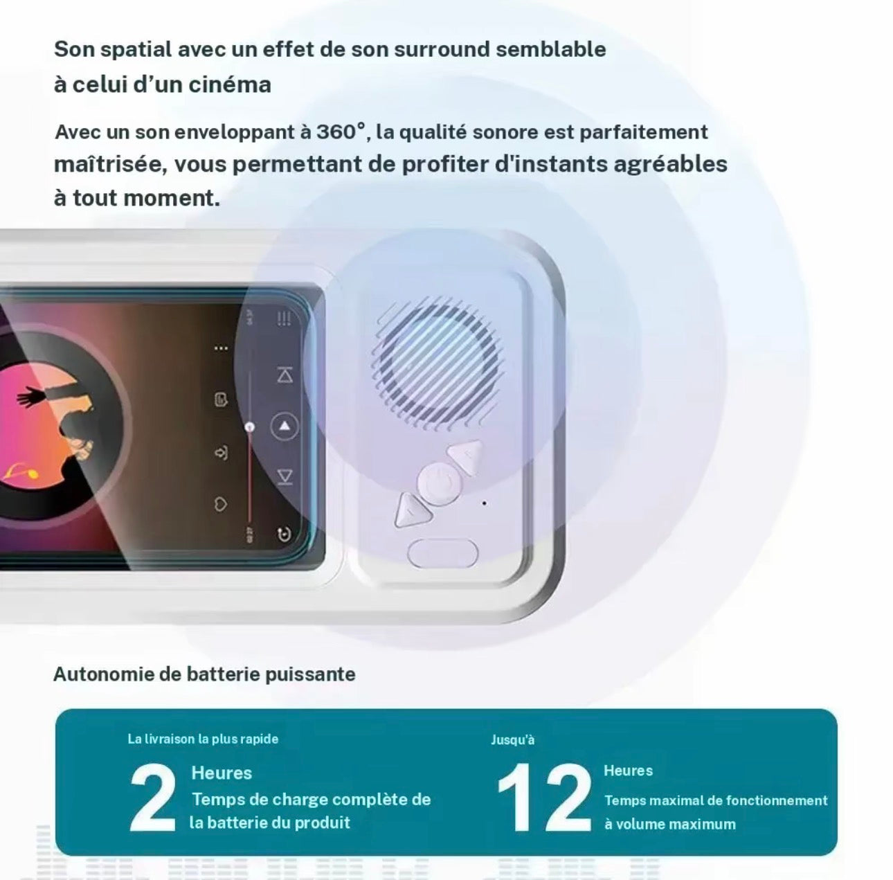 Support de douche pour téléphone étanche