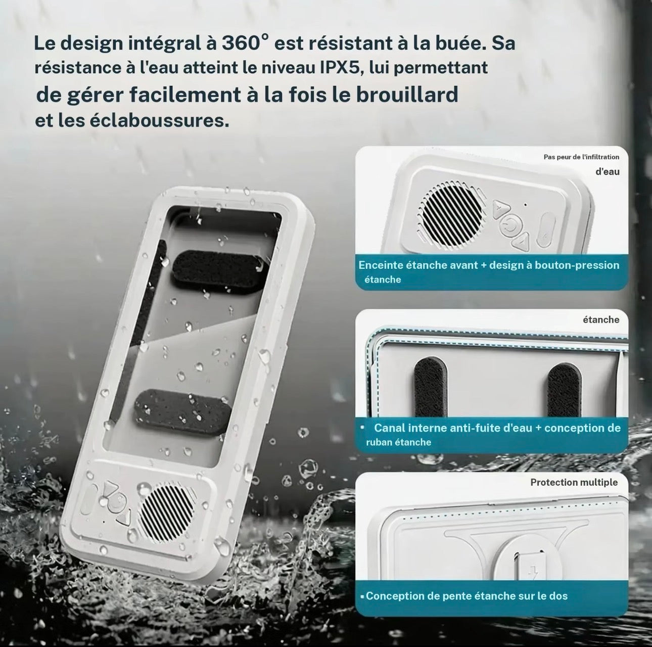 Support de douche pour téléphone étanche