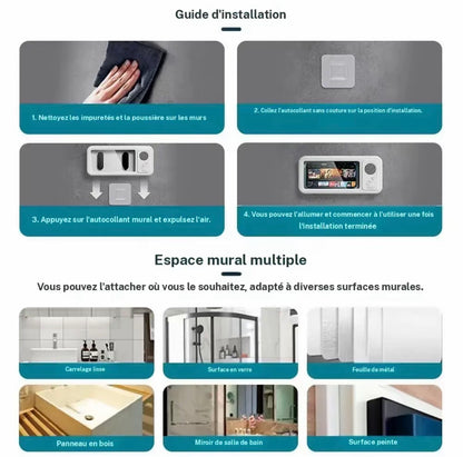 Support de douche pour téléphone étanche