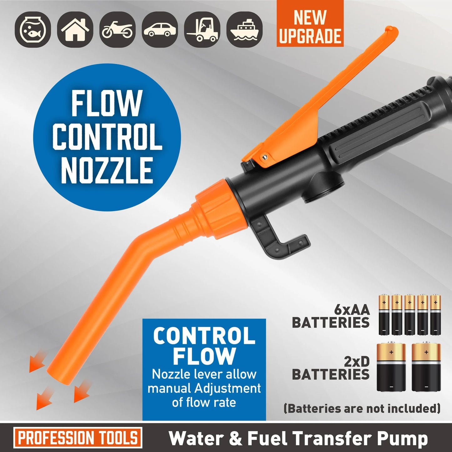 ⚡ POMPE ÉLECTRIQUE PORTABLE 12V / 24V – TRANSFERT D’HUILE & CARBURANT EN QUELQUES SECONDES