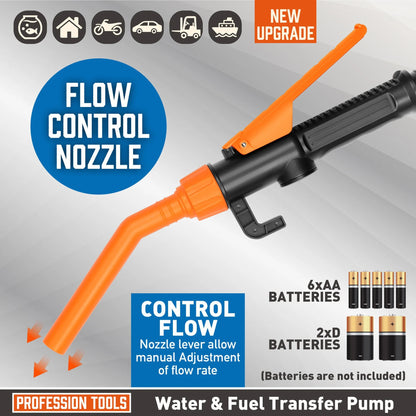 ⚡ POMPE ÉLECTRIQUE PORTABLE 12V / 24V – TRANSFERT D’HUILE & CARBURANT EN QUELQUES SECONDES