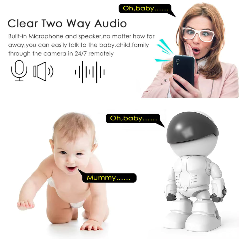 Caméra Robot IP Wifi 1080P 2MP Surveillance Intelligente