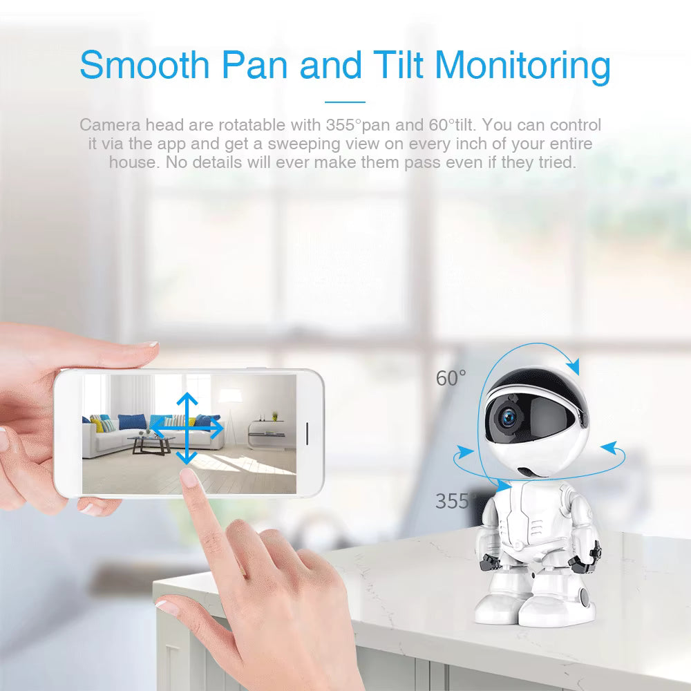 Caméra Robot IP Wifi 1080P 2MP Surveillance Intelligente