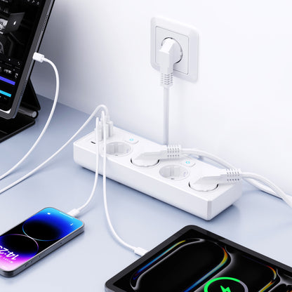 Multiprise électrique EU avec plusieurs prises et interrupteur