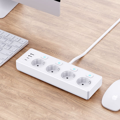 Multiprise électrique EU avec plusieurs prises et interrupteur