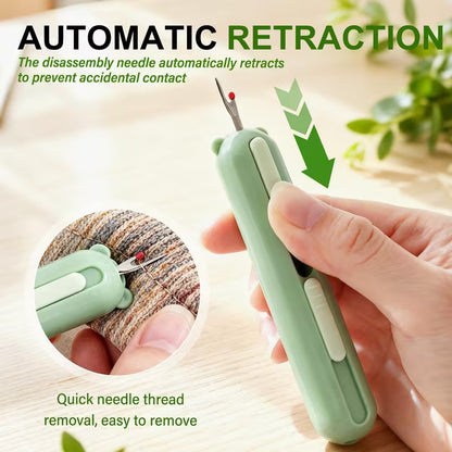 Outil de Couture 2-en-1 – Enfile-Aiguille Automatique + Compartiment de Rangement