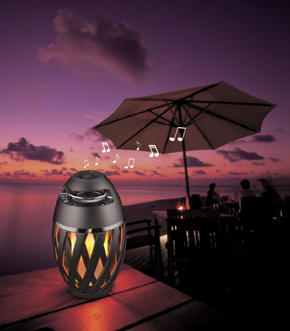 Enceinte Bluetooth Stéréo Flamme LED