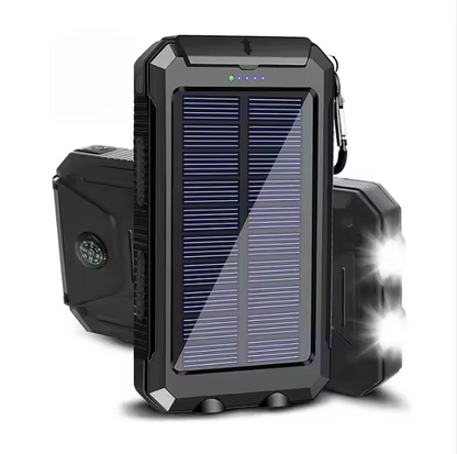 Power Bank Solaire 20 000 mAh – Batterie Externe Outdoor Étanche