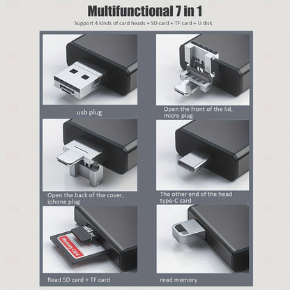 Lecteur de Cartes OTG Multifonction 7-en-1