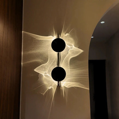Applique murale Golden Ripple – Design ondulation dorée