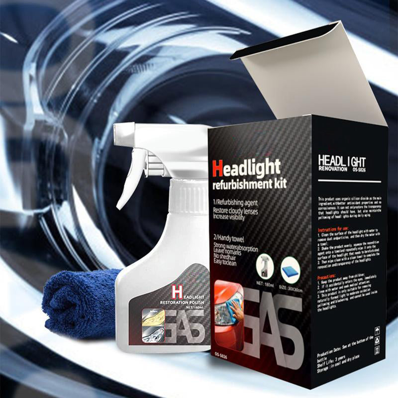 Kit de rénovation & revêtement cristal pour phares auto