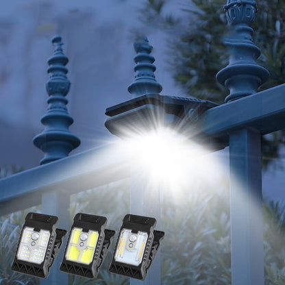 Lampe solaire à clip extérieur avec détecteur de mouvement – Économique et pratique
