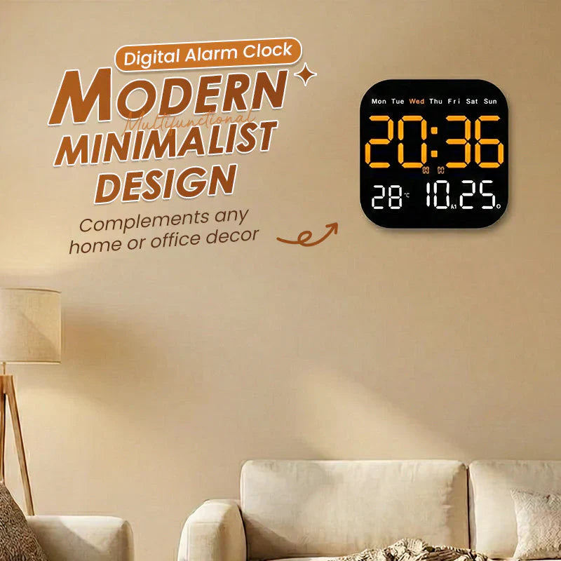 Réveil en Bois LED – Design Élégant &amp; Affichage Intuitif
