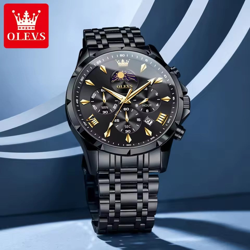 Montre OLEVS 3653 bracelet et cadran noir